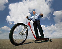 George Davison with Davison Produced Product Invention - The BikeBoard